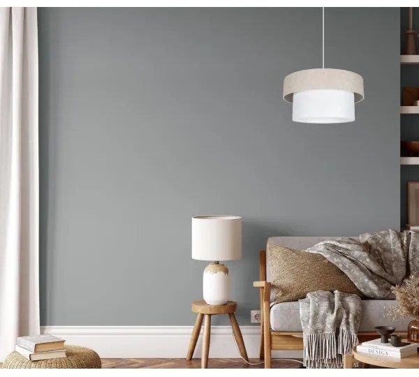 Luster na lanku NATA 1xE27/60W/230V béžová