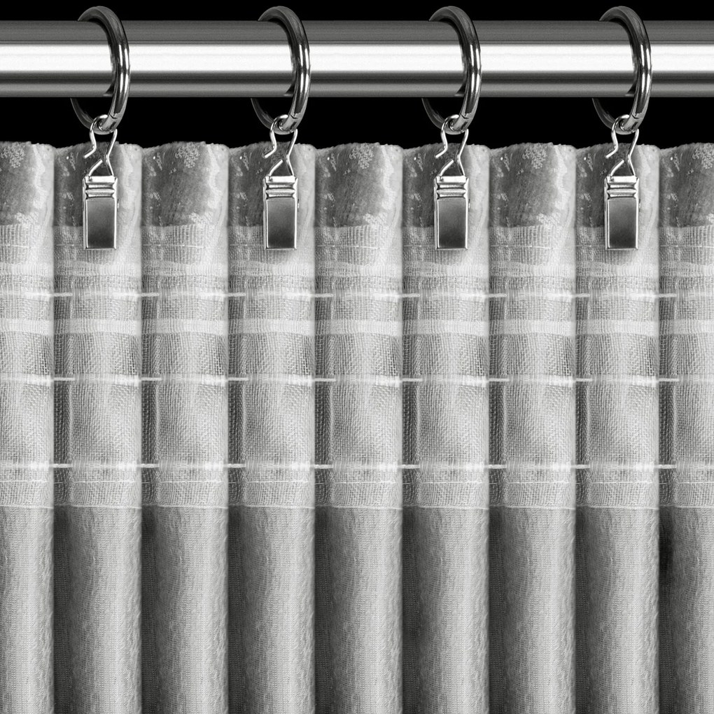 ZÁVES NA PÁSKE AMINA 140X270 CM STRIEBORNÁ