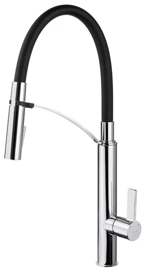Deante BGB_B720 - Kuchynská batéria GERBERA čierna/chróm s flexibilným ramienkom