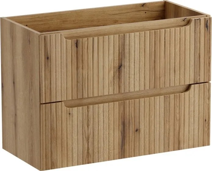 Závesná skrinka pod umývadlo Nova s doskou 120 cm dub coast evoke/čierna