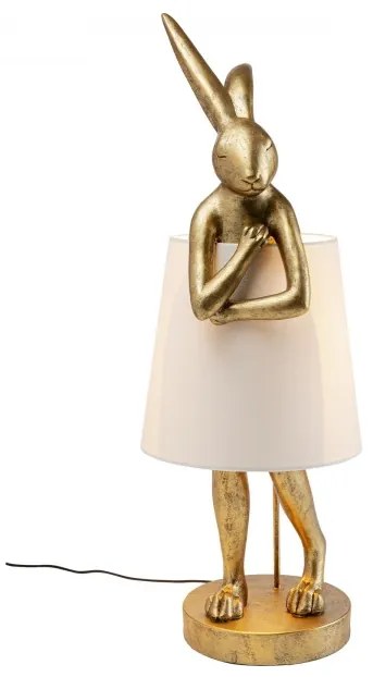 KARE DESIGN Stolná lampa Animal Rabbit zlatá, 88 cm 88 × 30,5 × 30,5 cm