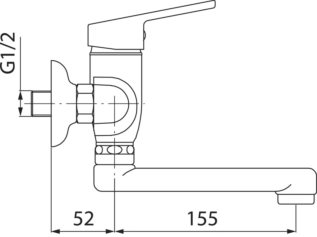 Ferro Smile, umývadlová drezová batéria 150 mm, chrómová, 71076,0