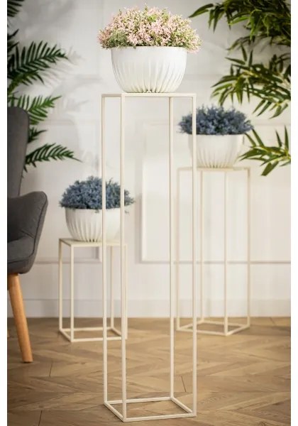 Stojan na kvety 100x24 cm krémová