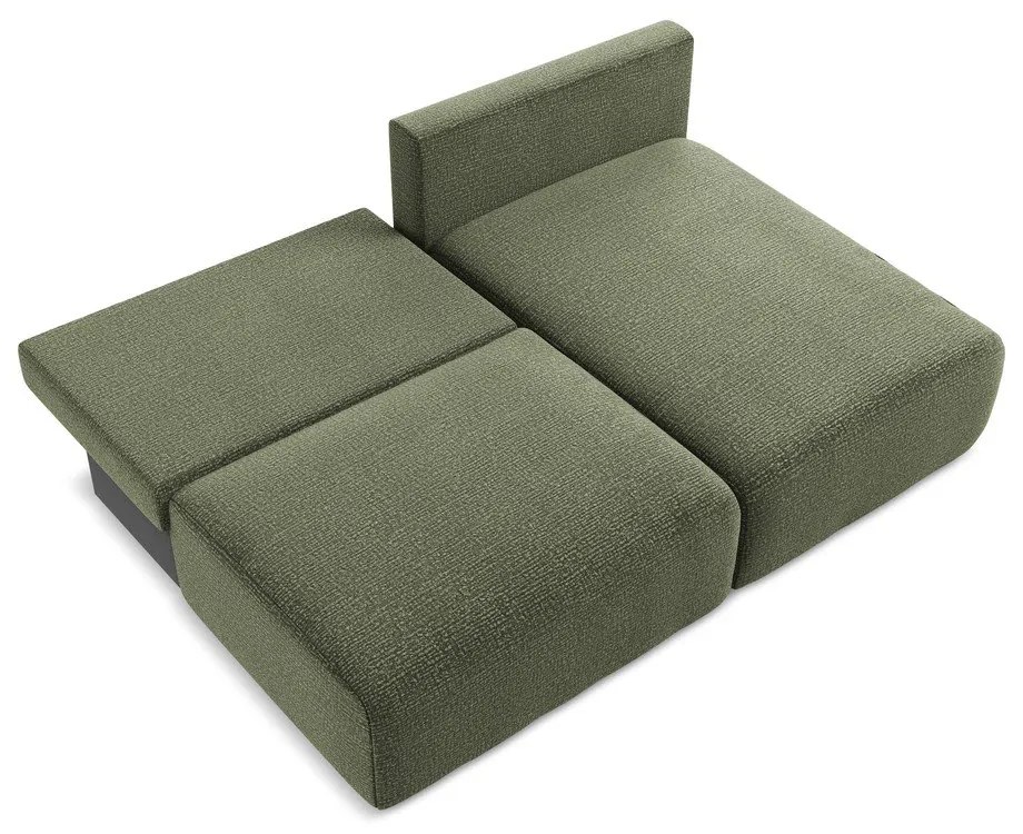 Zelená rozkladacia/s úložným priestorom rohová pohovka (pravý roh) Kalena – Makamii