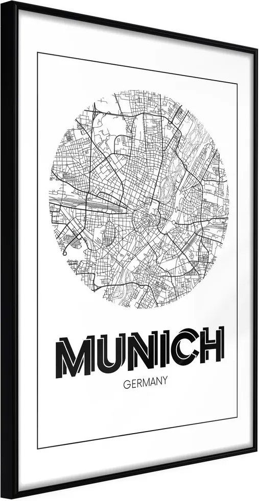 Plagát mapa mesta - City Map: Munich
