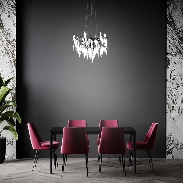 Krištáľový luster na lanku 10xG9/40W/230V čierna