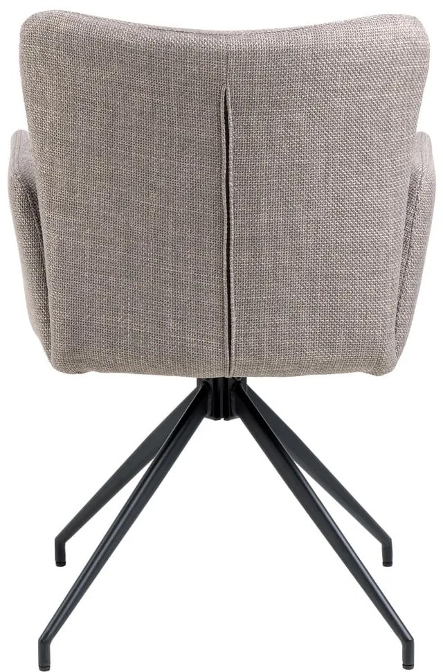 Sivé čalúnené jedálenské kreslá v súprave 2 ks Laura – Actona