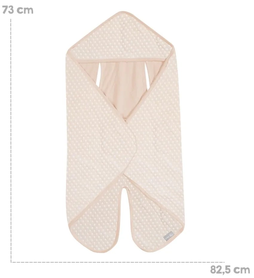 Béžová bavlnená detská zavinovačka do autosedačky 73x82, 5 cm Frosty Almond – Roba