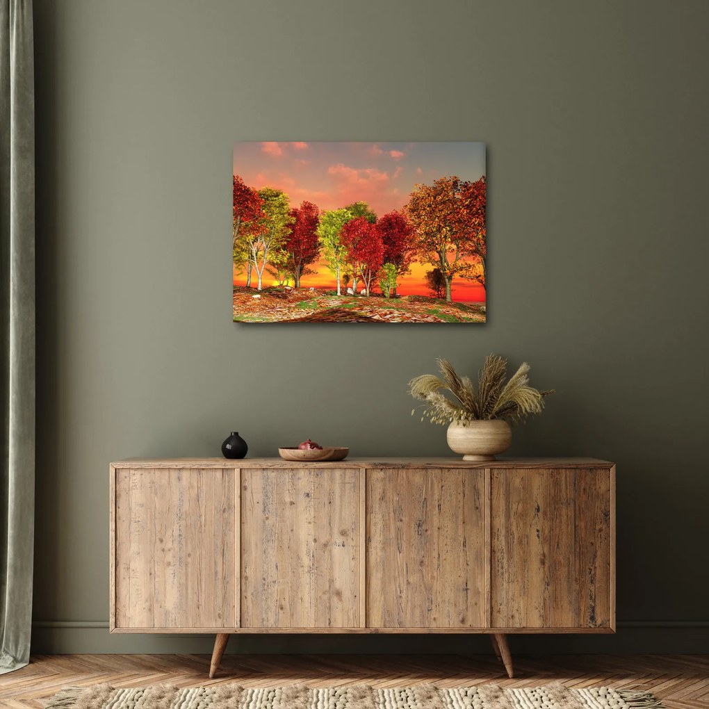 Obraz - Farebné stromy (70x50 cm)