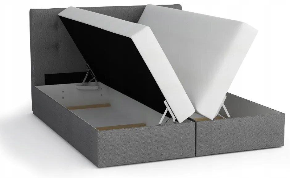 Manželská posteľ Boxspring 160x200 cm Waller (béžová) (s roštom a matracom). Akcia -20%. Vlastná spoľahlivá doprava až k Vám domov. 1007727