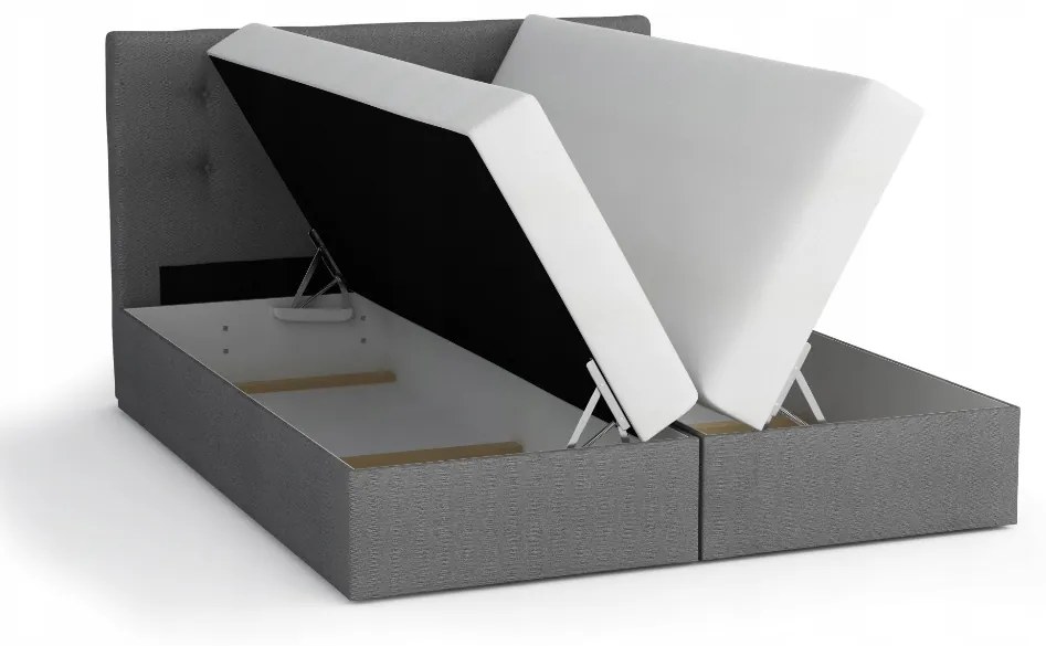 Manželská posteľ Boxspring 180x200 cm Waller Comfort (bordová) (s roštom a matracom). Vlastná spoľahlivá doprava až k Vám domov. 1056389
