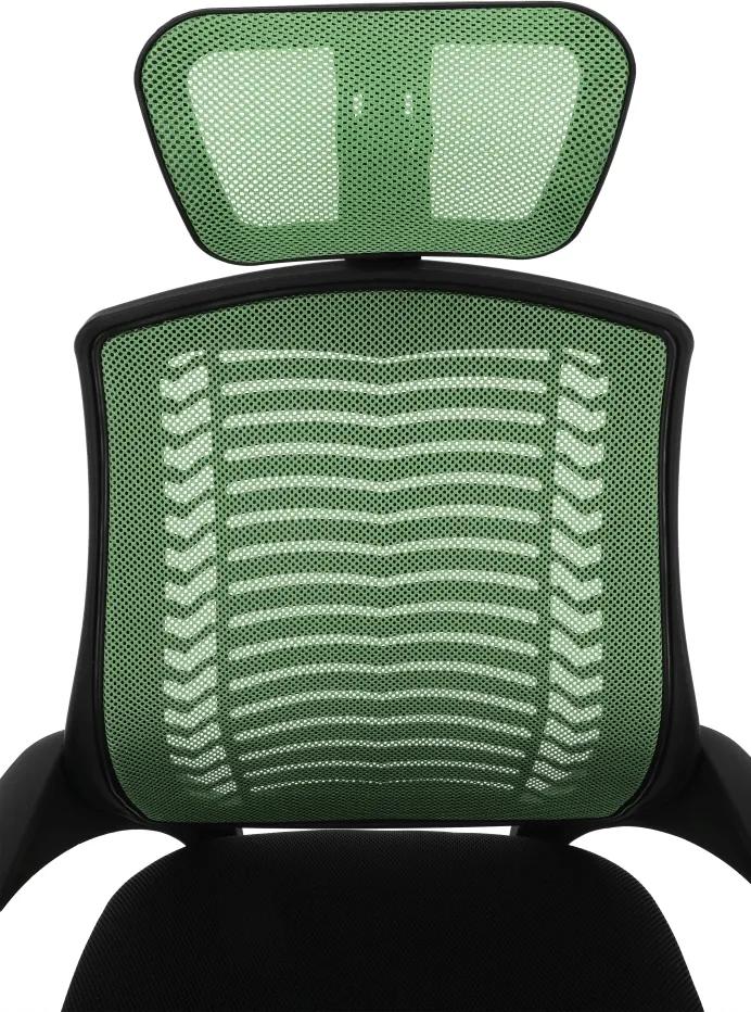 Kancelárske kreslo s podrúčkami Imela Typ 1 - zelená / čierna / chróm