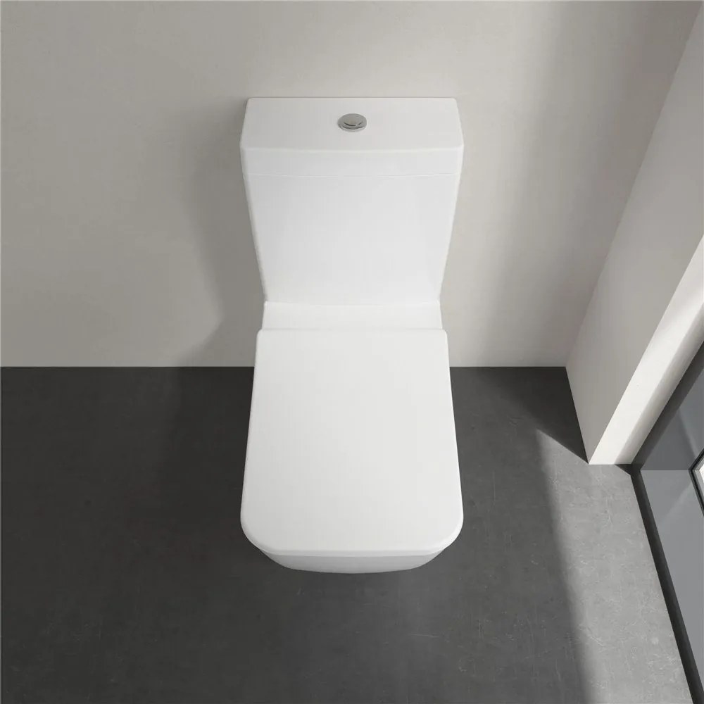 VILLEROY &amp; BOCH Venticello WC misa kombi s hlbokým splachovaním bez vnútorného okraja, zadný odpad, 375 x 700 mm, biela alpská, 4612R001