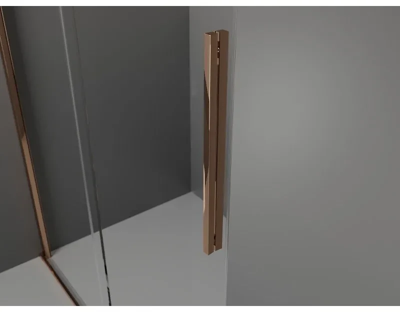 Mexen Velar, posuvné dvere do otvoru 110x200 cm, 8mm číre sklo, ružové zlato, 871-110-000-01-60