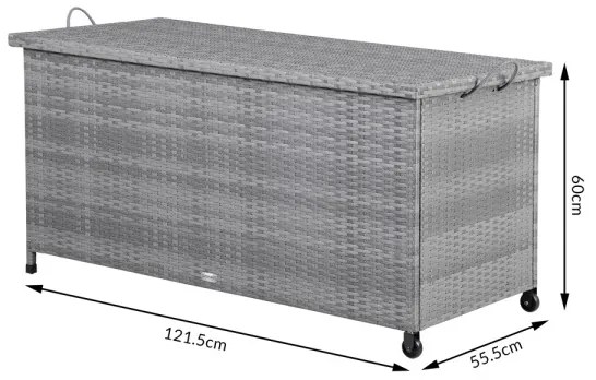 Ratanový box Delta DEU761 sivá 122 x 56 x 61 cm