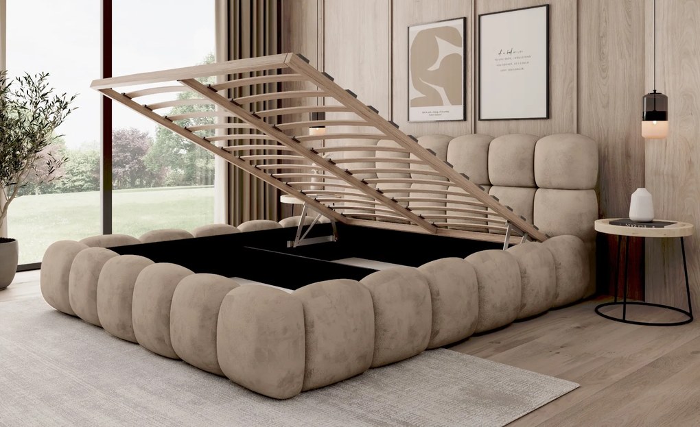 ČALÚNENÁ POSTEĽ ASHLEY 200x200 APHRODITE 03 BEIGE