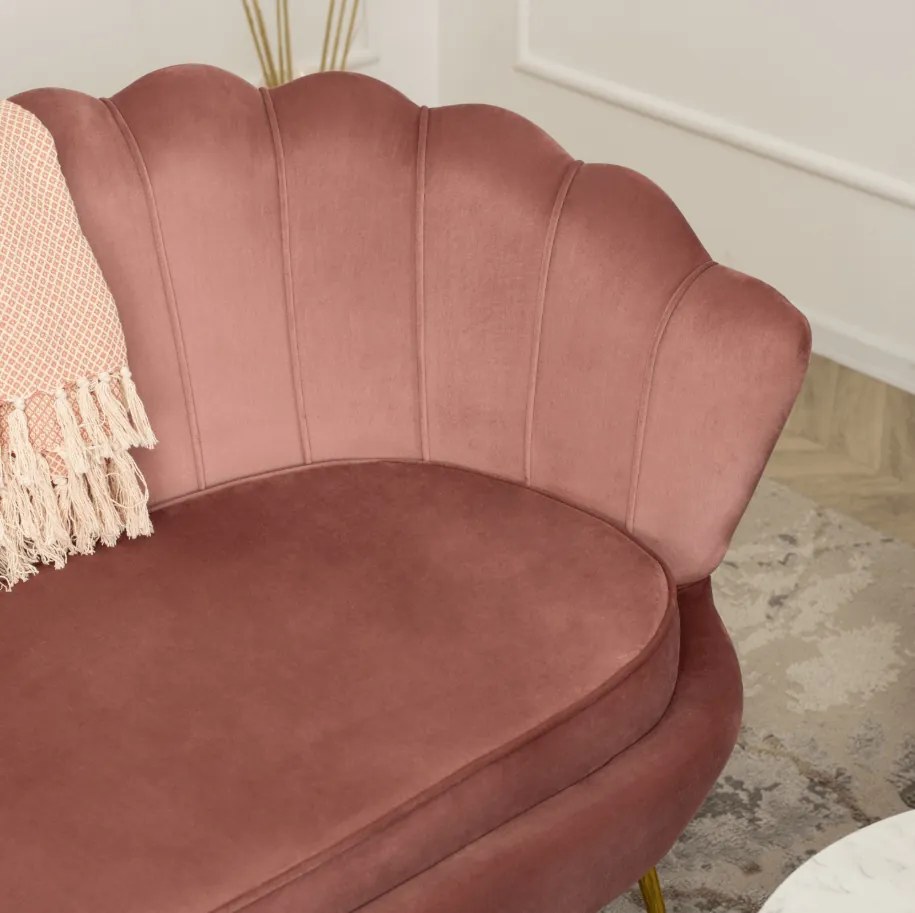 Vintino zamatová sedačka ZORAYA ružová