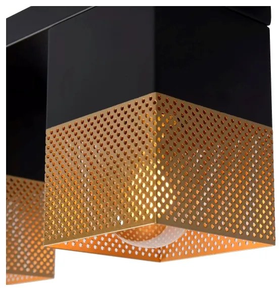 Lucide 21123/02/02 - Stropné svietidlo RENATE 2xE27/40W/230V zlatá/čierna