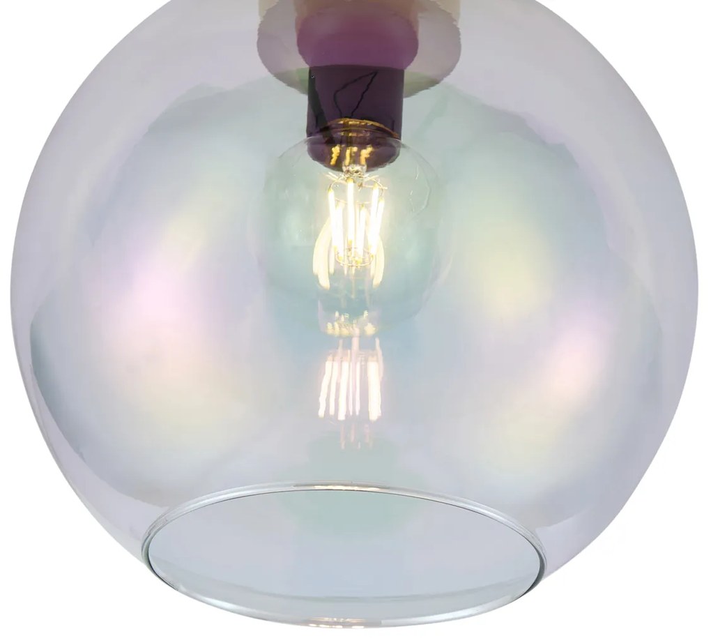 Art Deco stropné svietidlo zlaté s dúhovým sklom - Sandra