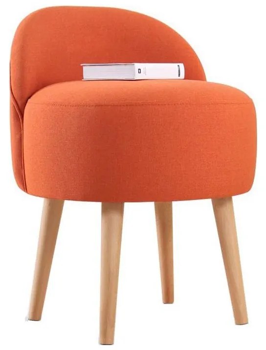 Taburet NIKI Ø 46 cm, oranžový