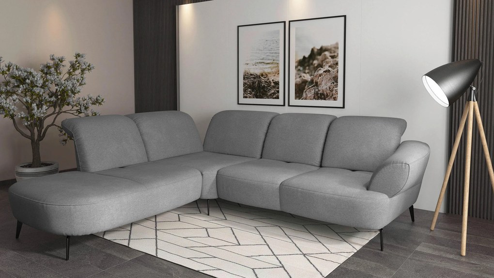 XXXLutz ROHOVÁ SEDAČKA, textil, sivá Sit & More - Sedačky - 00014401321X