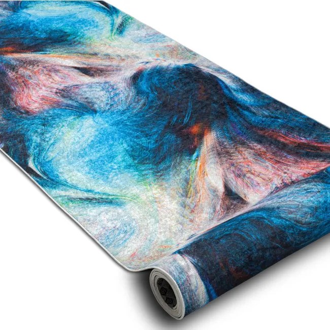 Protišmykový behúň LOTUS COLOR 36500 modrý / červený - hotový rozmer