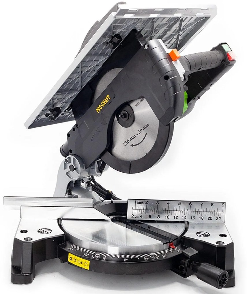 Píla elektrická pokosová s funkciou stolnej kotúčovej pily 2v1 - Procraft CMS25; 250 mm; 1800 W