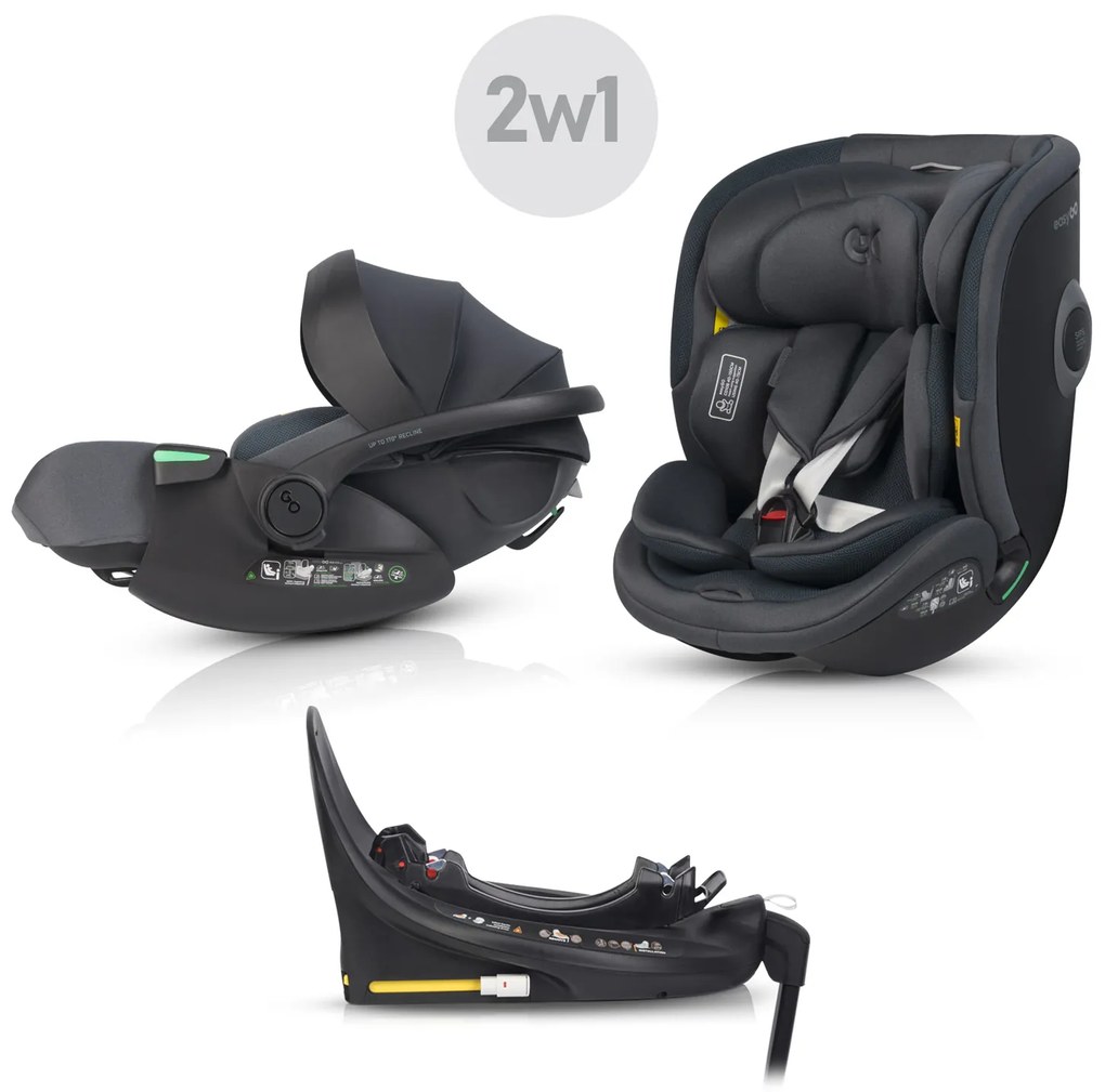 Súprava autosedačky EasyGo Buz Xtd Pro a Buz Pro Body 2 v 1 Granito