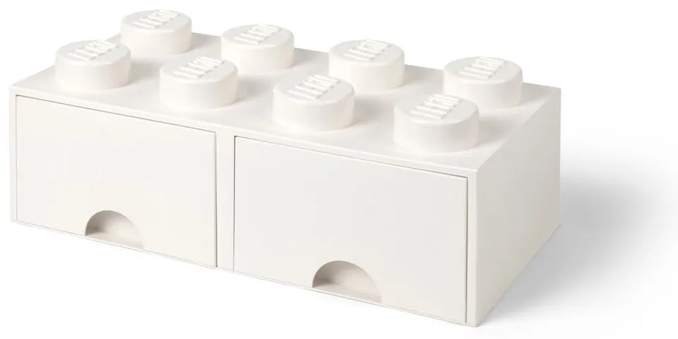 Slonovinovobiely úložný box s dvomi zásuvkami LEGO®