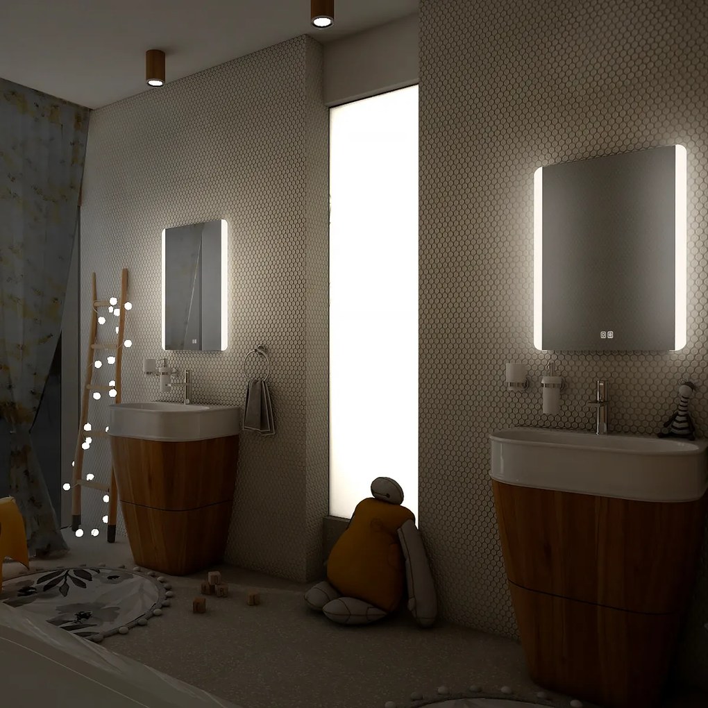 Nimco LED zrkadlo 500x700 s dvoma dotykovými senzormi - ZP 17001VX