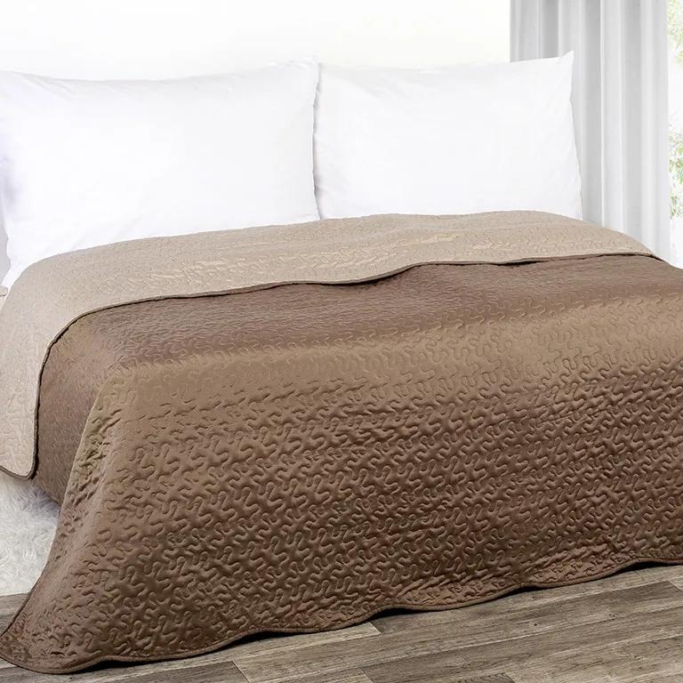 Goldea designový prehoz na posteľ bella - hnedý 150 x 200 cm