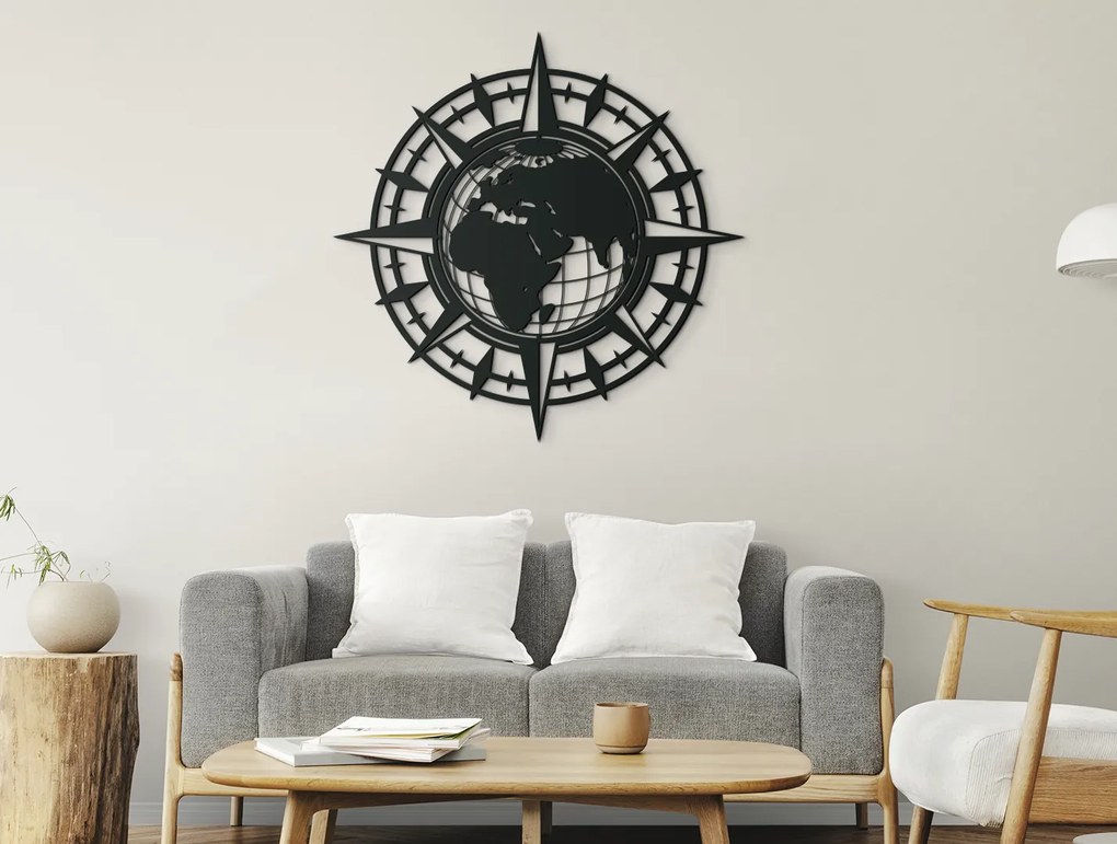 drevko Obraz Zemeguľa a Kompas