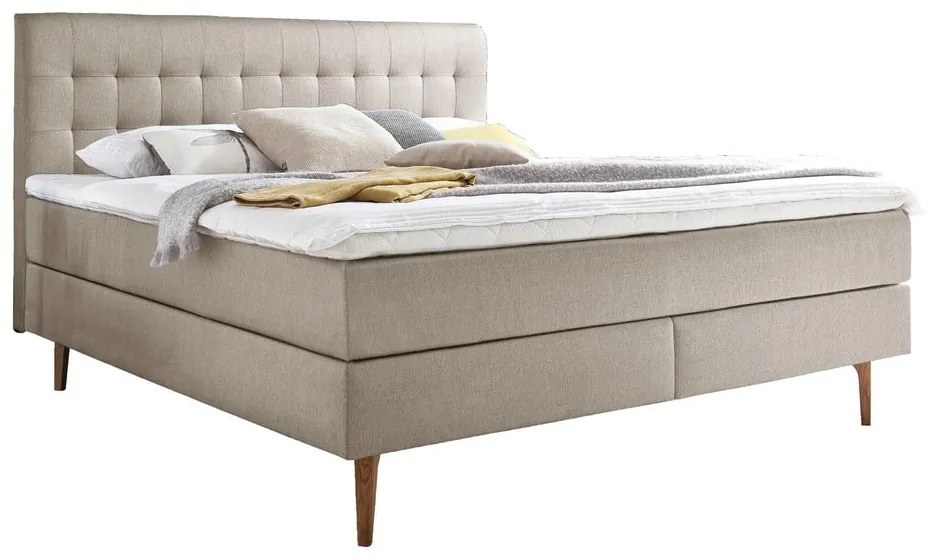 Béžová boxspring posteľ 160x200 cm Massello – Meise Möbel