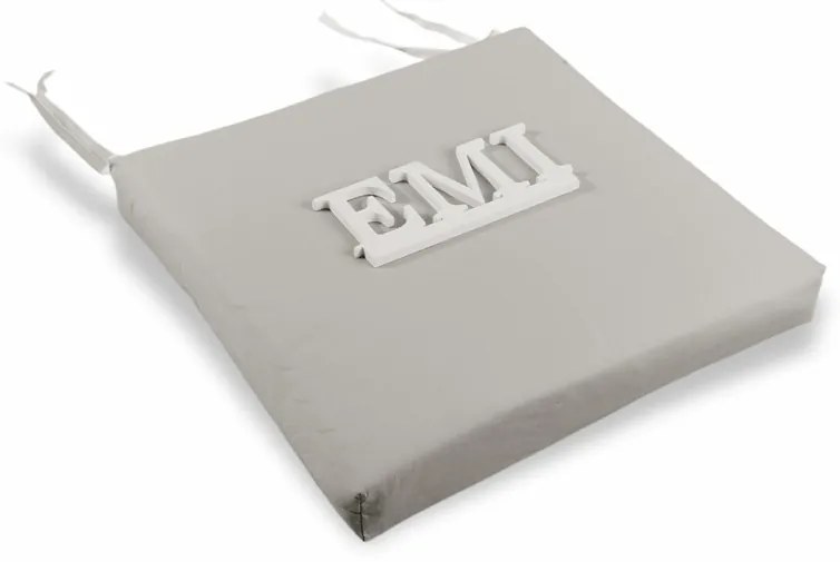 Sedák na stoličku svetlo sivý 40x40 cm EMI