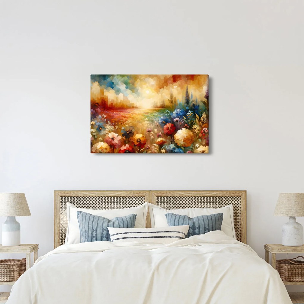 Obraz - Pestrofarebná lúka (90x60 cm)