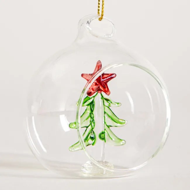 Závesná vianočná dekorácia GLARS s vianočným stromčekom 757488