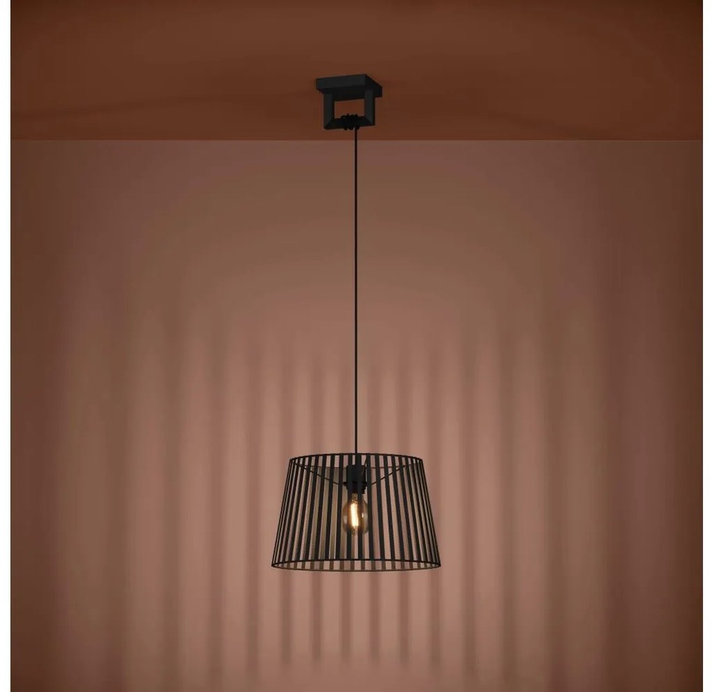 Eglo 390002 - Luster na lanku BOGOTA 1xE27/40W/230V čierna