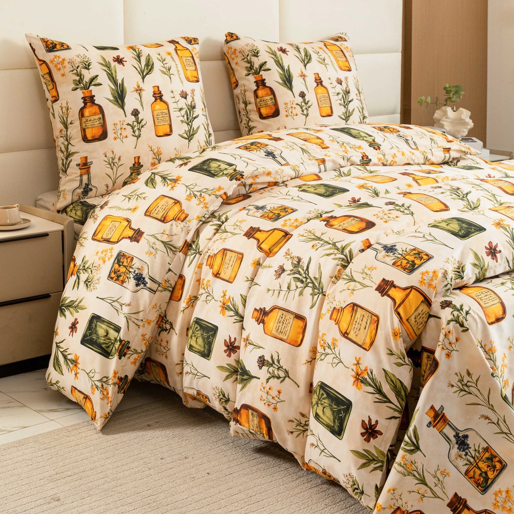 Obliečky z mikrovlákna APOTHECARY krémové Rozmer obliečky: 2 ks 70 x 90 cm | 200 x 220 cm