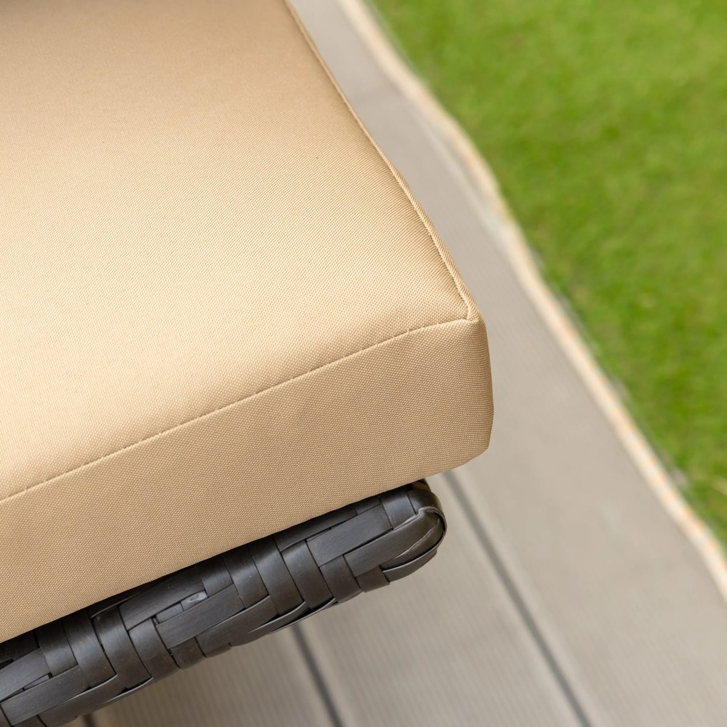 Záhradný ratanový gauč Rivera tmavohnedý