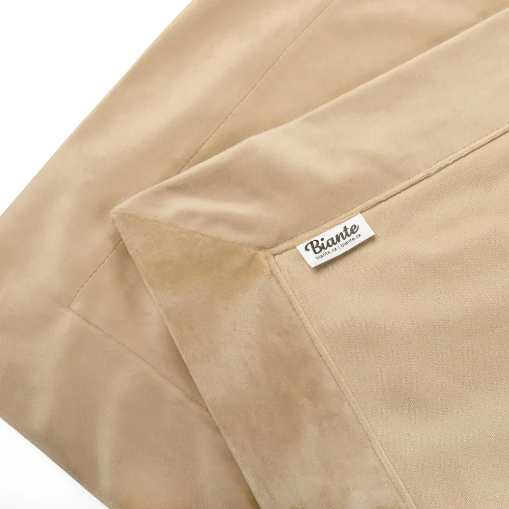 Biante Zamatový prehoz na posteľ Velvet Prémium SVP-006 Pieskovo béžový 200x220 cm