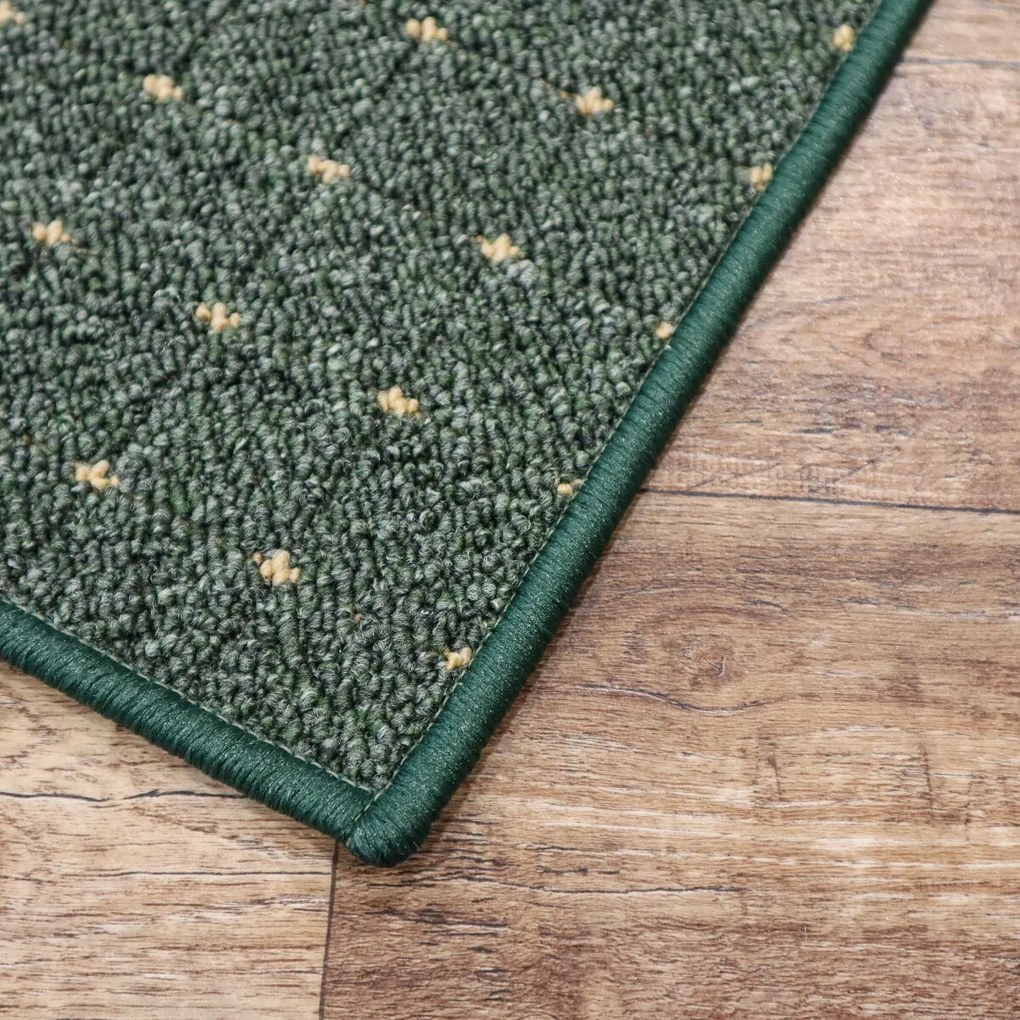 Condor Carpets, Kusový koberec Udinese zelený štvorec, 150x150, zelená, chodba / predsieň