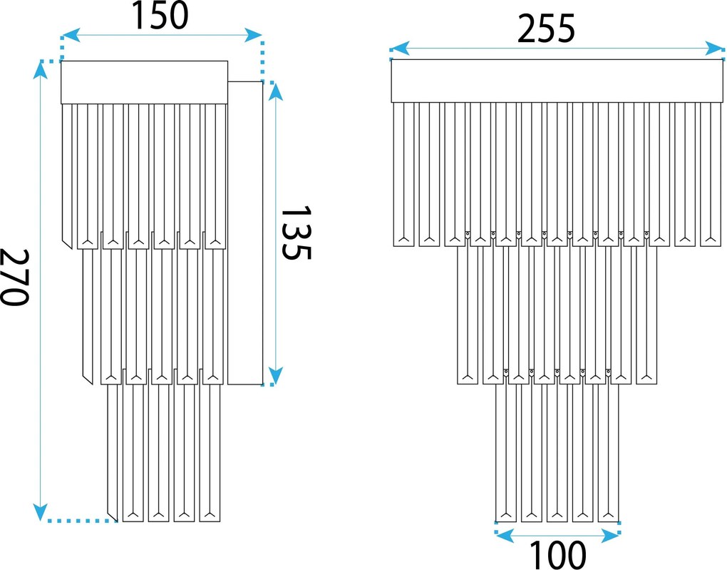 Toolight Toolight, nástenné svietidlo 1xE14, APP1536-1W, chrómová, OSW-06162
