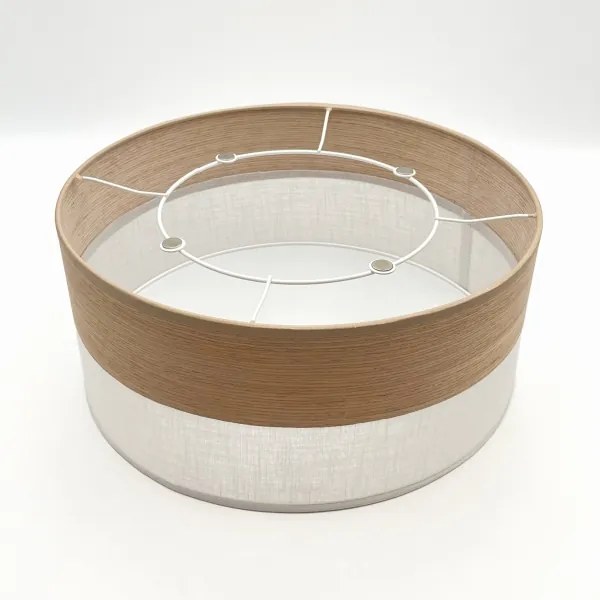 Stropné svietidlo SIRJA WOOD 1xE27/15W/230V pr. 35 cm biela/dub