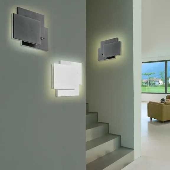 LED nástenné svietidlo Clover square biele
