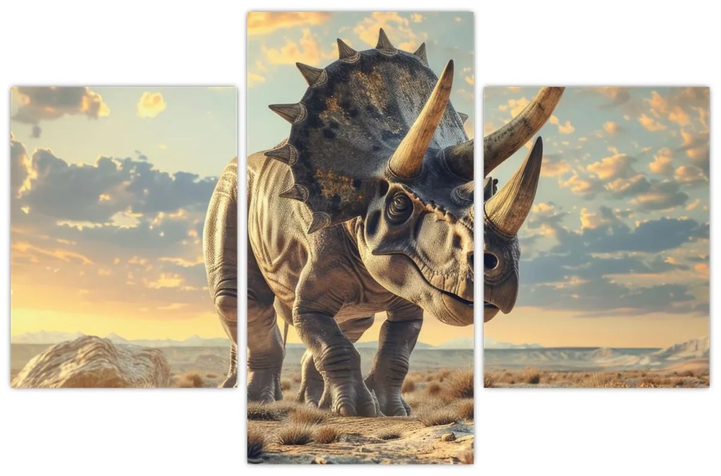 Obraz - Triceratops (90x60 cm)