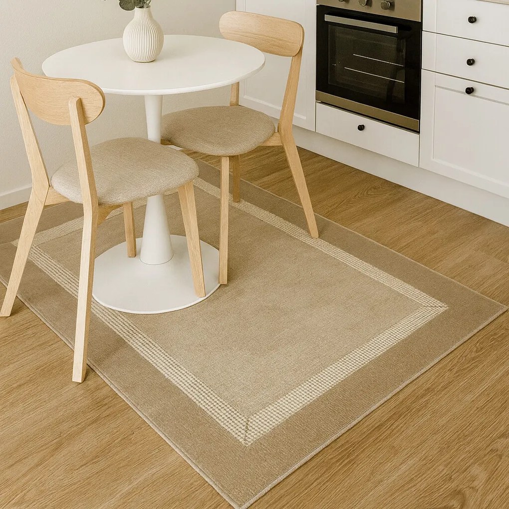 Kusový koberec Basic 102498, 120x170, béžová, chodba / predsieň, Hanse Home