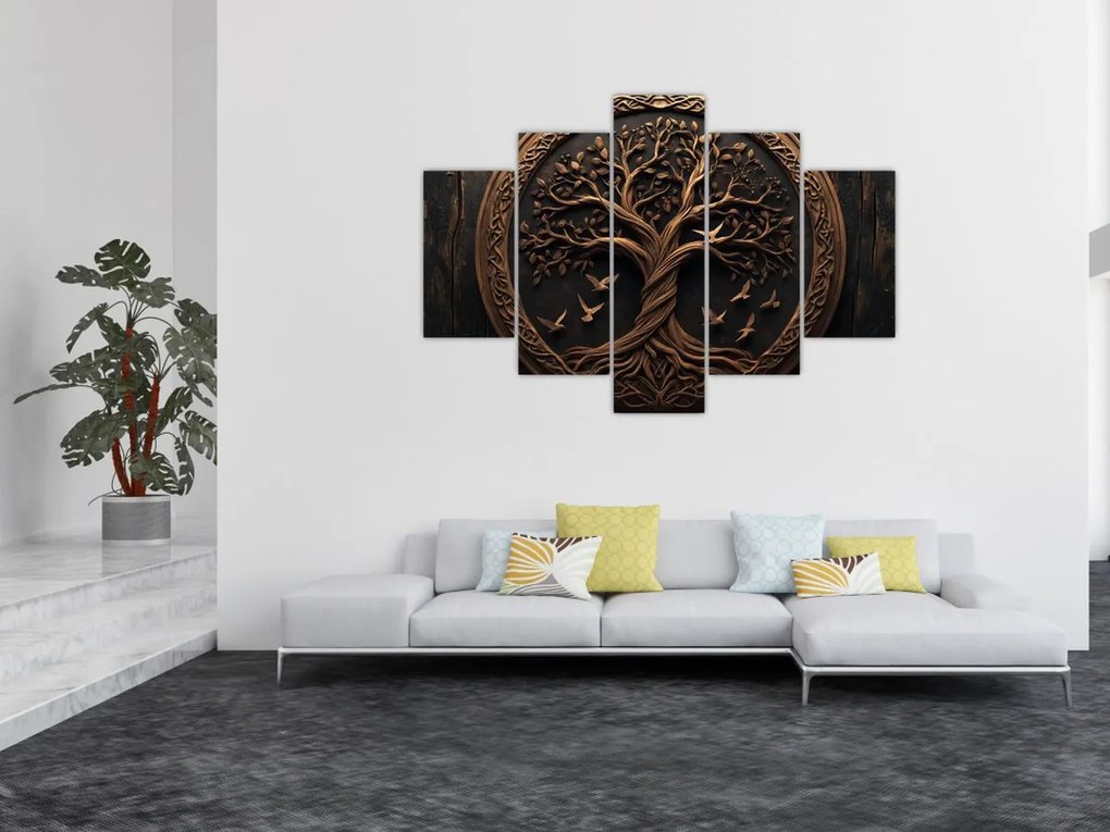 Obraz – Drevený strom života (150x105 cm)