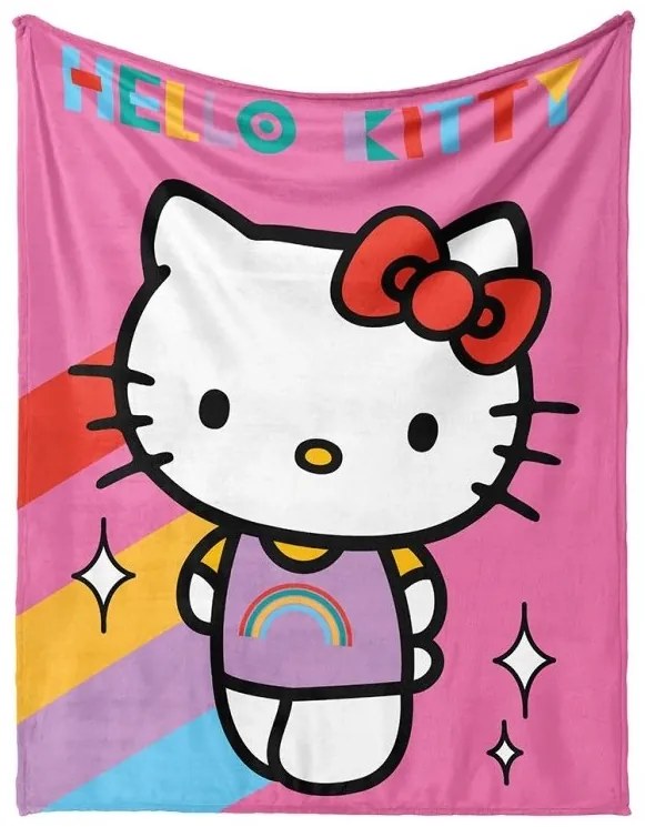 Detská deka Hello Kitty Rainbow 130x160 cm