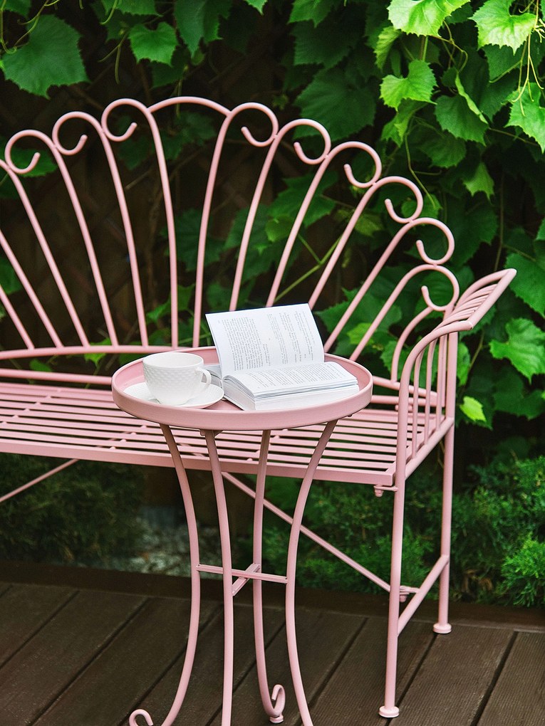 Záhradný stolík ružový CAVINIA Beliani