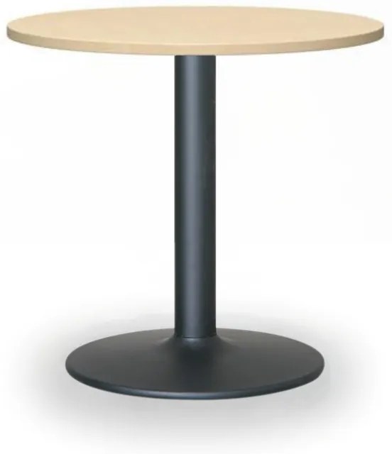 Konferenčný stolík ZEUS II, priemer 60 cm, čierna podnož, breza